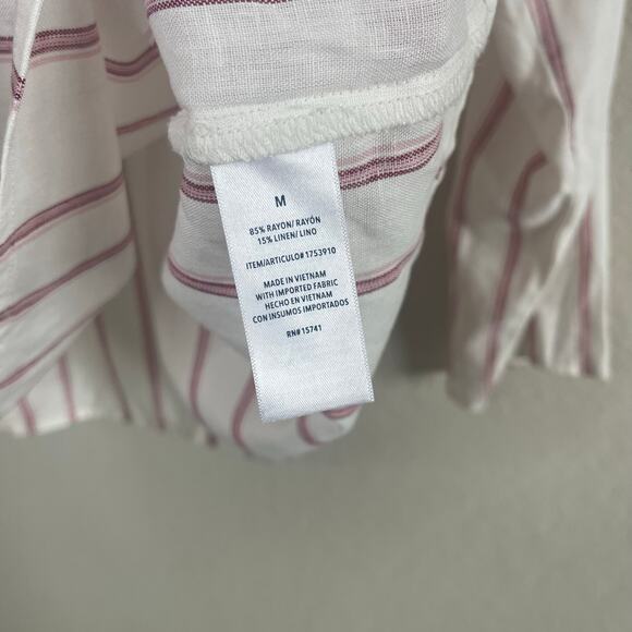 Splendid Amorosa Blouse Striped Womens Top - Size M - Picture 7 of 8